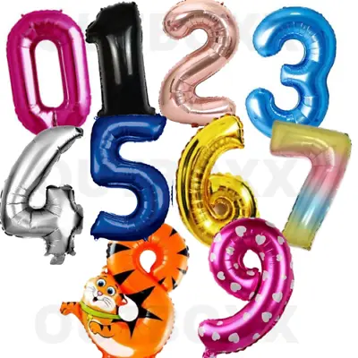 £1.55 • Buy 16  32  40  Colours Number Foil Balloons Happy Birthday Anniversary Party Decora