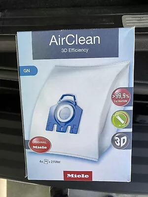 Miele GN Airclean 3D Efficiency Dust Vacuum Bags -  4 Bags & 2 Filters Per Box   • $20