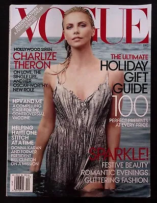 Vogue Dec 2011 Charlize Theron Cover Donna Karan Bill Clinton  No Label W1 • $11.87