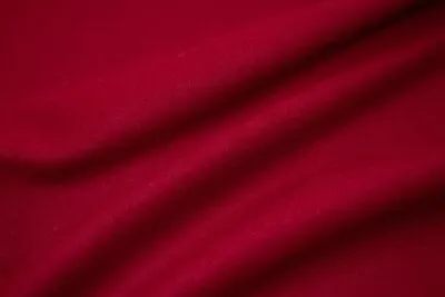 Red Melton Wool Fabric 100% Wool Felt Material • £9.99