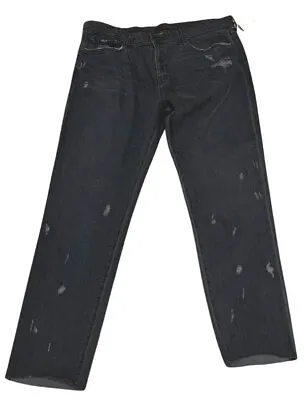 J Brand Tyler Taper Slim Fit Jeans Size 38 Men's NEW Black Distressed Raw Hem • $29.99