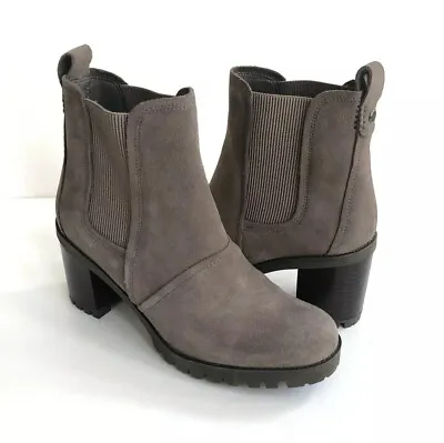 Ugg Hazel Mole Leather Waterproof Heels Boots Us 8.5 / Eu 39.5 / Uk 6.5 • $105