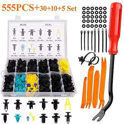 600pcs Car Plastic Clips Push Pins Fastener Rivet Retainer Auto Trim Panel Tools • $26.86