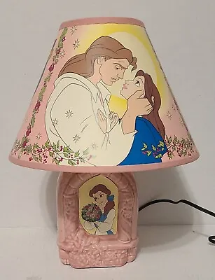$135 • Buy Vintage Disney Beauty & The Beast Lamp Features Belle Glows In The Dark 