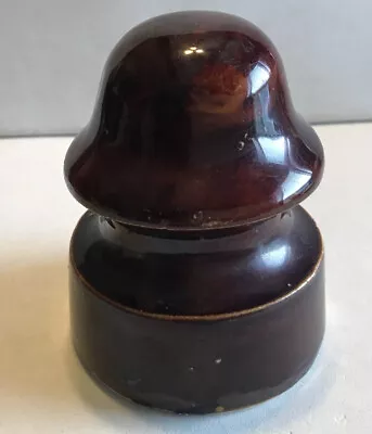 Vintage Unbranded Brown Porcelain Insulator Mushroom Dome  • $6.50