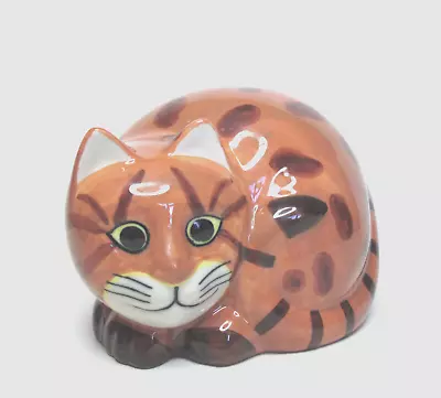 QUAIL CERAMICS CAT - 'George' - Large - Curled Up - 10.5cm - Pottery Figurine • £7.99