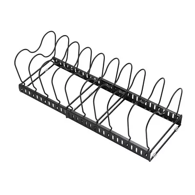 Extendable Pot/Pan Lid Rack Holder 9 Adjustable Dividers Dish Plates Organiser • £9.95