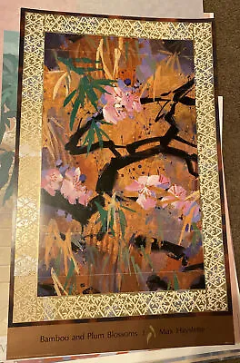 Max Hayslette Lithograph 1994 Bamboo And Plum Blossoms Devon Editions Seattle WA • $75