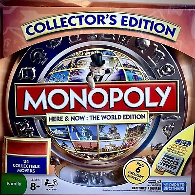 Here And Now Monopoly World Edition Board Game~2008 Collectors Edition Tin~new • $89