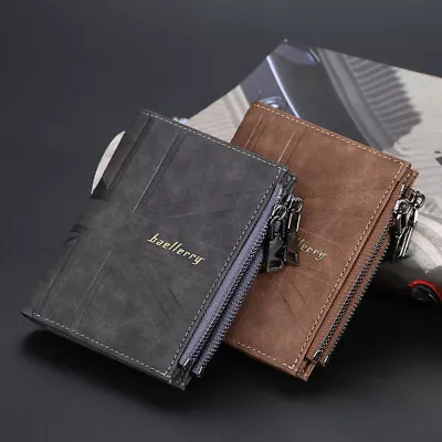 Men RFID Blocking Leather Bifold Wallet Credit Card ID Holder Zip Around Purse • $8.15