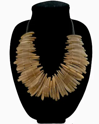 Gerda Lynggaard MONIES 1970’s Horn Statement Necklace • $265