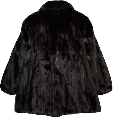 Vintage Mink Coat Jacket Medium Rich Darkest Brown Women's Luxurious Stroller • $299
