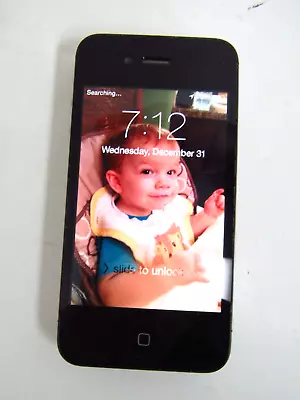 Apple IPhone 4S Model A1387 Black IOS Smartphone W/ Sprint SIM Locked For Parts • $20