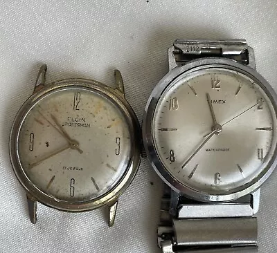 Vintage Men's Elgin Sportsman 17'j Manual Wind Wrist Watch • $24.95