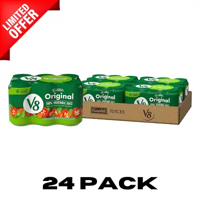 V8 Original 100% Vegetable Juice Can 11.5 Fl Oz Plant-Powered 4 Cases Of 6 Cans • $18.90