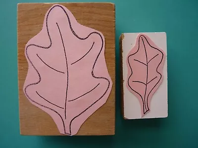 Oak Leaves Set Of (2) Rubber Stamps Two Sizes - Self Mounted • $13.99