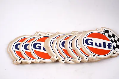 Set Of 20 1966 GULF OIL VINTAGE ORIGINAL RALLY FLAG RACING STICKERS DECALS 2.75  • $34.50