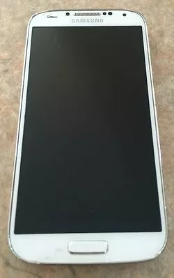 Samsung  Galaxy S4 GT 9505 4g 16GB White Frost Cracked Screen And LCD Is Black • $59