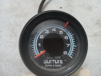 Vintage Sun Suntune Mini Tach 8000 Rpm Tachometer Hot Rod Rat Rod Gasser Ford Gm • $35.99