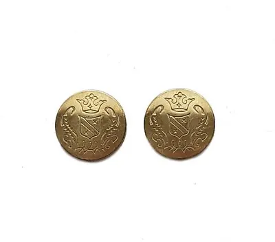 2 Jos A Bank Blazer Buttons Gold Brass Crown Shield Men's • $14.99