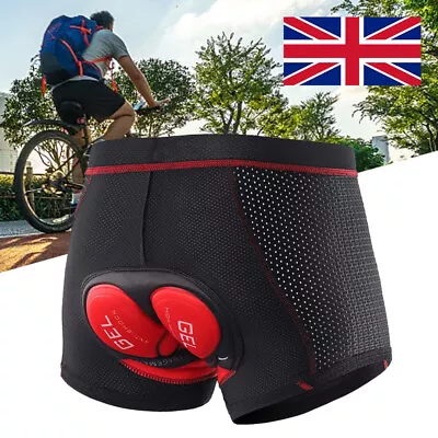 Gel 5D Padded Unisex Cycling Underwear Bicycle Riding Shorts Pants Gift NEW • £7.99