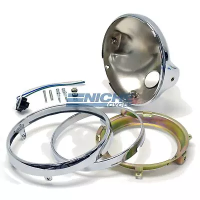 Universal Side Mount 7  Chrome Headlight Shell Assembly • $74.25