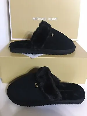 Michael Kors Slipper Liddy Closed Toe Slide Black Size 8 New In Box $119 • $59