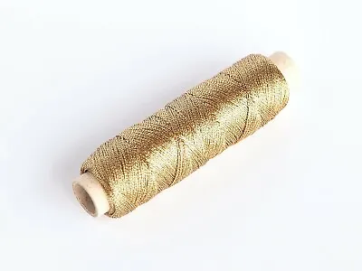 £3.95 • Buy Gold Metallic Thread 100m For Bobbin Lace Crochet Tatting Needle Art Embroidery