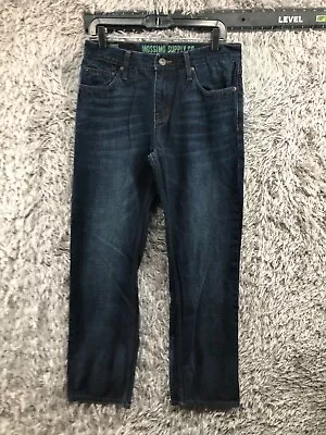 Mossimo Straight Jeans Size 32x32 Mens Mid Rise Dark Wash Blue • $10.52