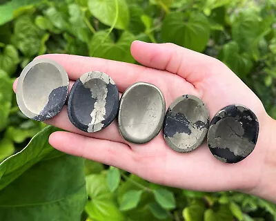 Pyrite Worry Stone (Polished Pyrite Crystal Gemstone Pyrite Pocket Palm Stone) • $8.65