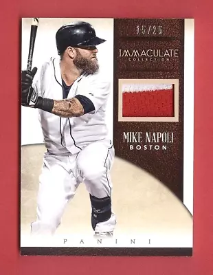 2014 IMMACULATE COLLECTION Mike Napoli SSP 2-COLOR PATCH CHASE CARD #16 #d 15/25 • $9.95