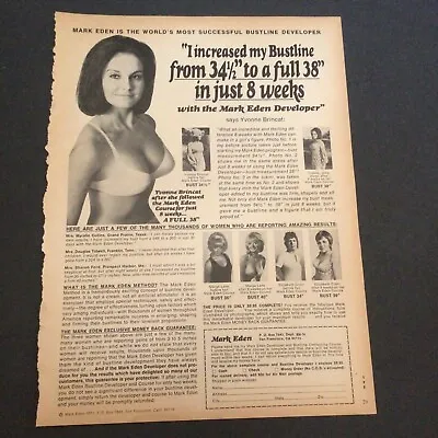 Mark Eden Bust Developer Ad Clipping Original Magazine Ad Yvonne Brincat • $9.99
