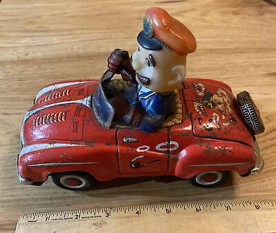 Vintage Tin Toy Smoky Joe Japan Not Working But Complete Marusan Toys • $74.95