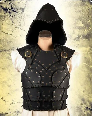 Articulated Scoundrel Leather Armor W Hood Witcher Armor Halloween Costume Larp • $183.99