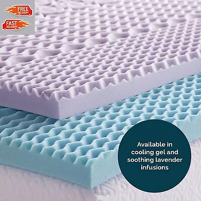 2 3 Inch Memory Foam Mattress Topper 5 Zone Gel Infusion CertiPur-US-All Sizes • $83.50