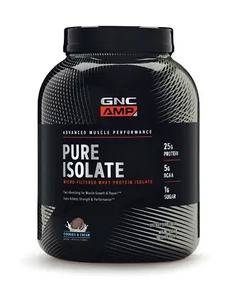 GNC AMP PURE ISOLATE Micro Filte Protien  70 Servings Cookies & Cream Exp 11/24 • $79.99