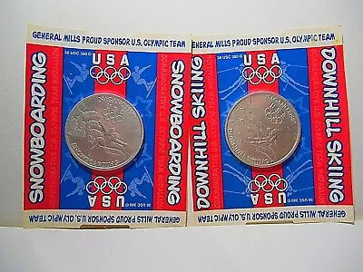 Lot Of 2 Nagano 1998 Commemorative Usa Olympic Sport Medallion Tokens Sealed New • $5.95