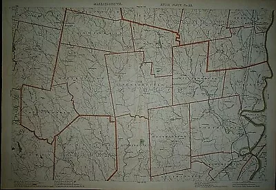 1891 Massachusetts Railroad & Township Map ~ FLORIDA - SHELBURNE - CHARLEMONT • $34