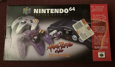 Nintendo 64 N64 Console Atomic Purple Controller Edt.- BOX ONLY W/ Foam & Manual • $169.99