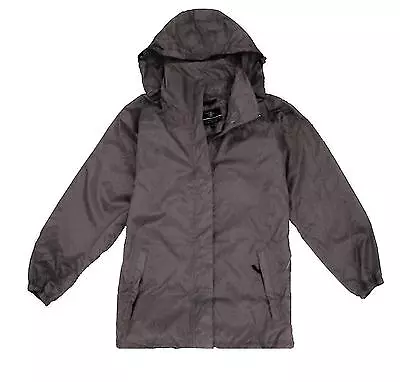 MENS BREATHABLE WATERPROOF WINDPROOF JACKET Gents Black Kagool And Bag All Sizes • £17.40