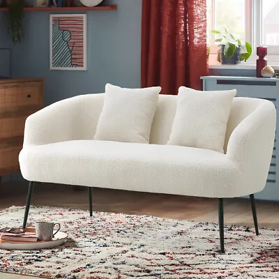 Teddy VelvetUpholstered Loveseat SofaWingback ChairMakeup Footstool Ottoman • £135.95