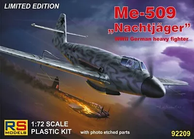 RS Models Messerschmitt Me 509  Nachtjäger  Plastic Model Kit! • $19.90