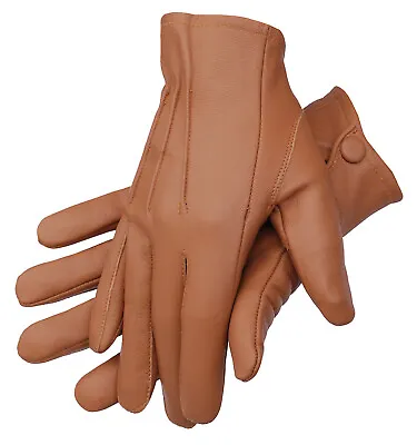 Men's Dress Driving Cycling Genuine Lambskin Leather Unlined Gloves  • $24.99