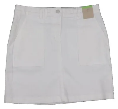 M&S New Womens Marks And Spencer White Denim Skirt Size 12 • £13.99