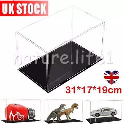 Large Acrylic Display Case Dustproof Box Perspex Clear Collectibles Model UK • £16.52