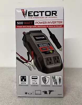 VECTOR 500 Watt Power Inverter Dual Power Inverter Two USB Charging NEW • $29.66