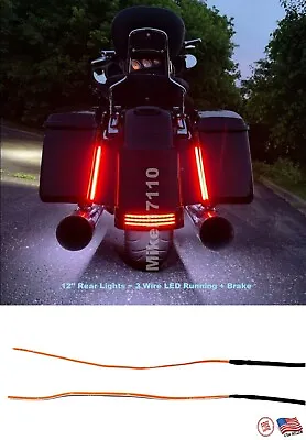 Custom Smooth LED  Motorcycle Bagger Running + Brake Lights • $39.50