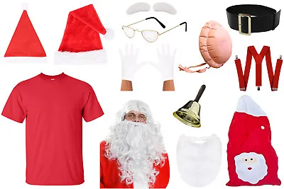 Santa Claus Costume Choice Set Father Christmas Mens Ladies Xmas Fancy Dress Lot • £3.99