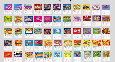 Candy Vending Machine Label Sticker With Nutrition Info 4  X 5  • $2.29