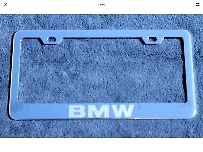Silver Metal BMW License Plate Frame Accessory Sign Emblem 325 Z3 Z4 X5 X3 2002 • $24